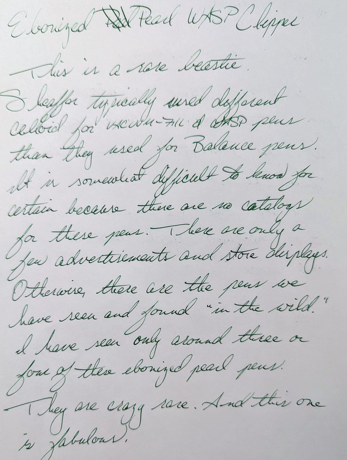 Large (Oversize) Ebonized Pearl WASP Clipper