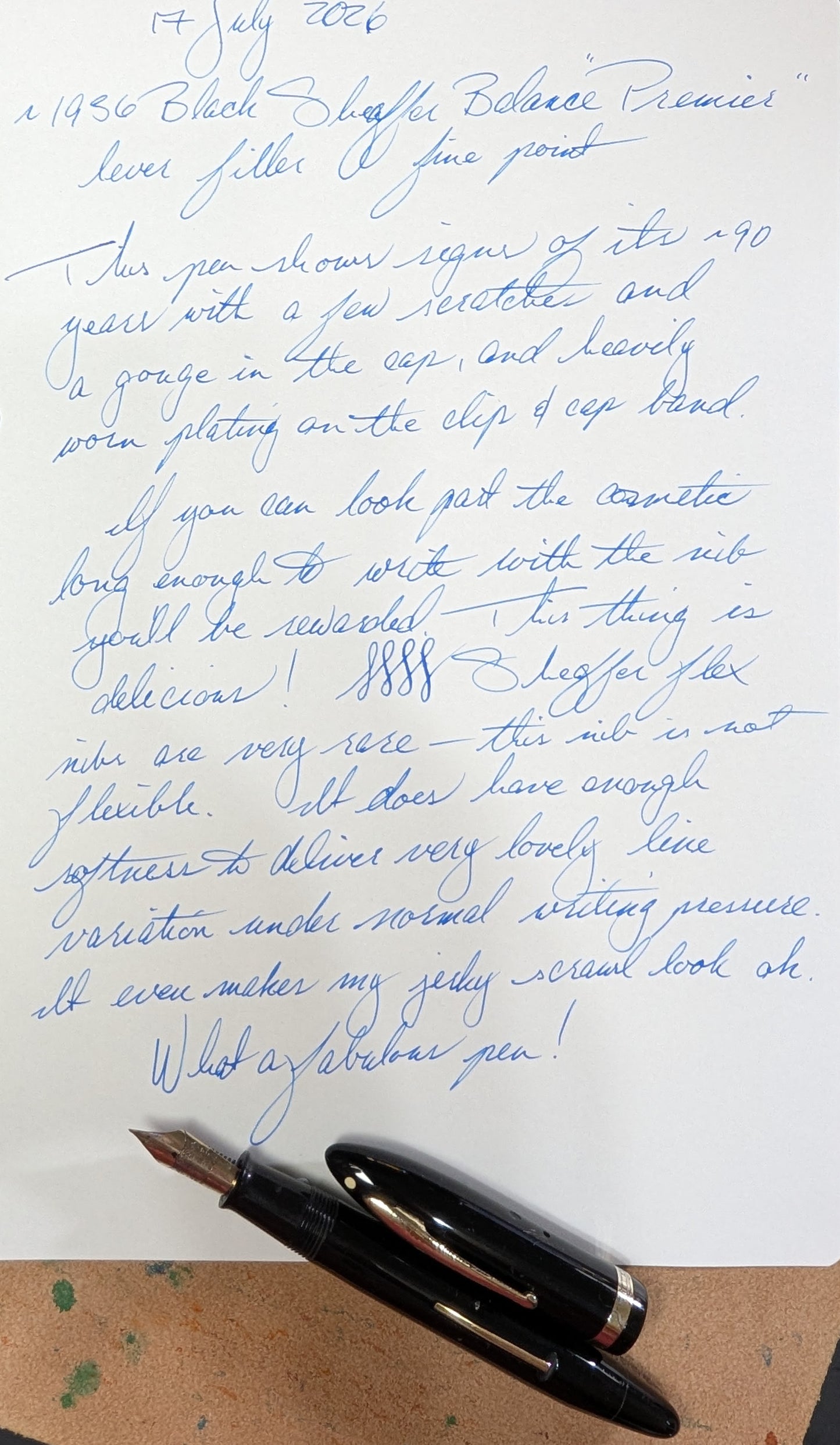 Black Sheaffer Balance "Premier" pen - lever filler - Fine point