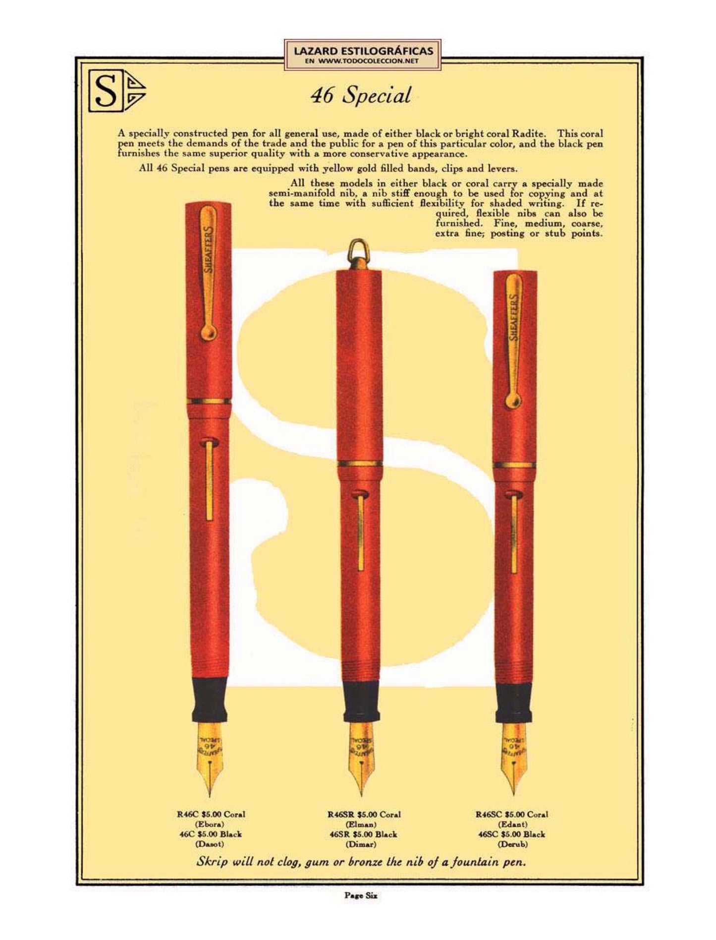 Black 1924-1926 Sheaffer 46 Special (model 46C)