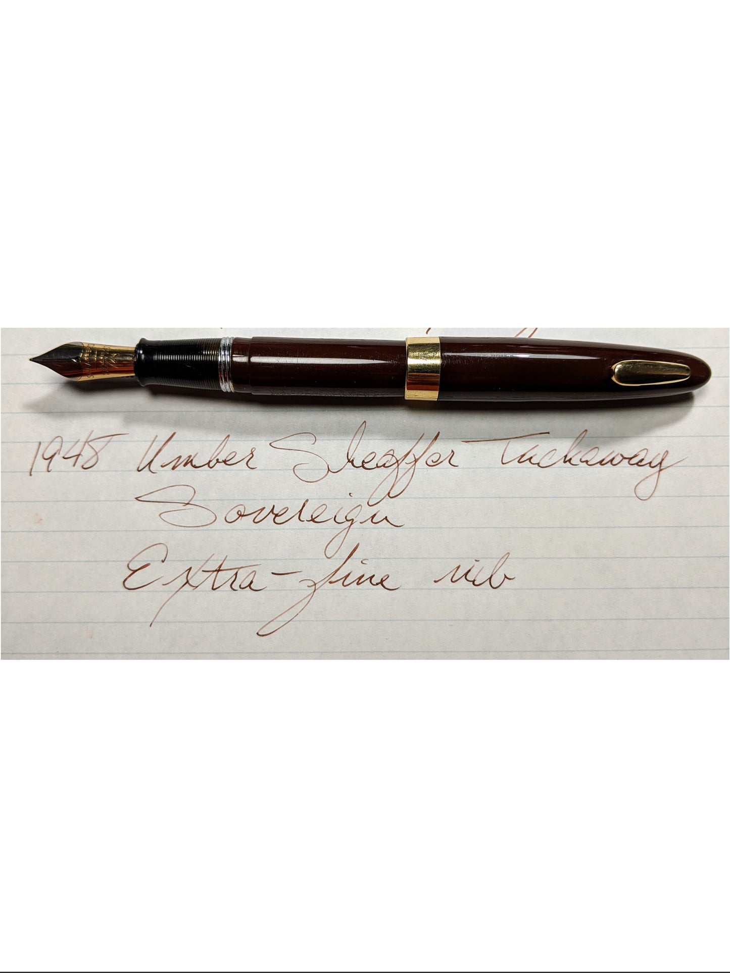 1948 Umber Sheaffer Tuckaway Sovereign - extra-fine