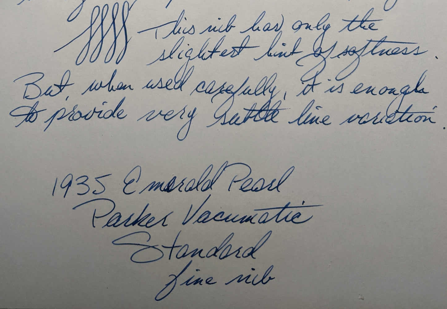 1935 Emerald Pearl Parker Vacumatic Standard - fine nib