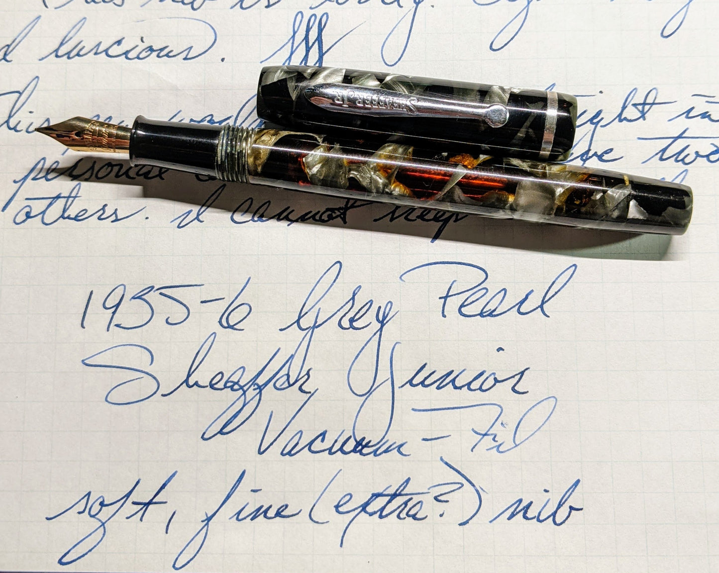 1935 Grey Pearl Sheaffer Junior fountain pen & pencil