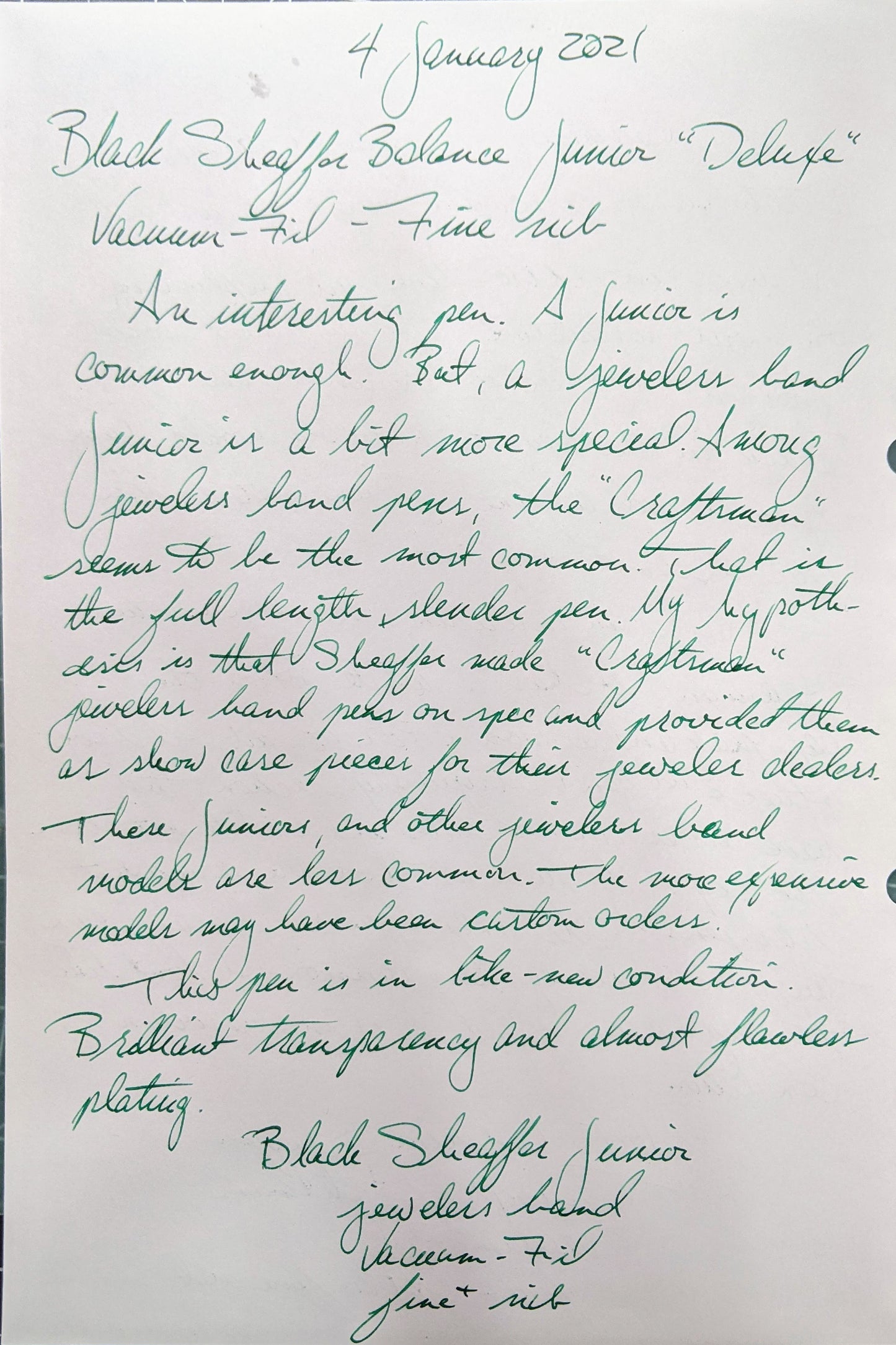 Black Sheaffer Balance Junior "Deluxe"