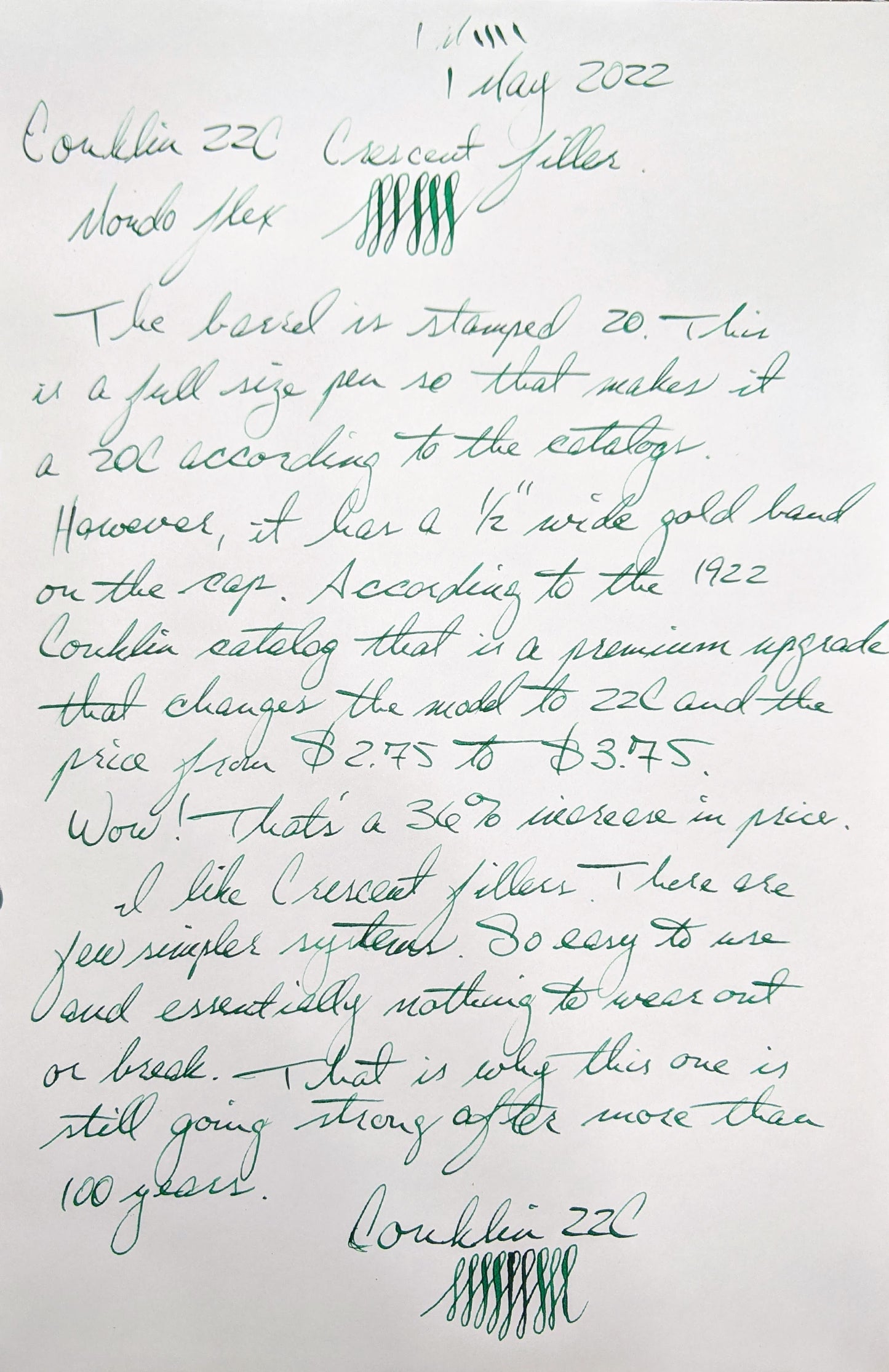 Conklin 22C - crescent filler - flexible XF-BB