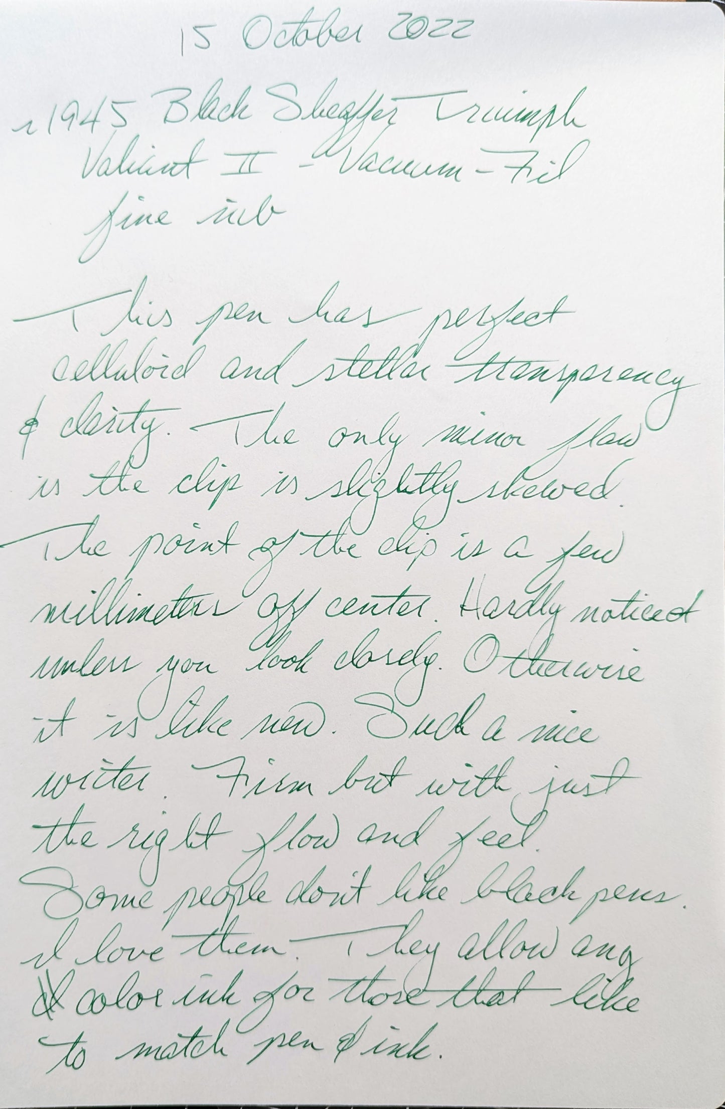 1943-5 Black Sheaffer Triumph Valiant