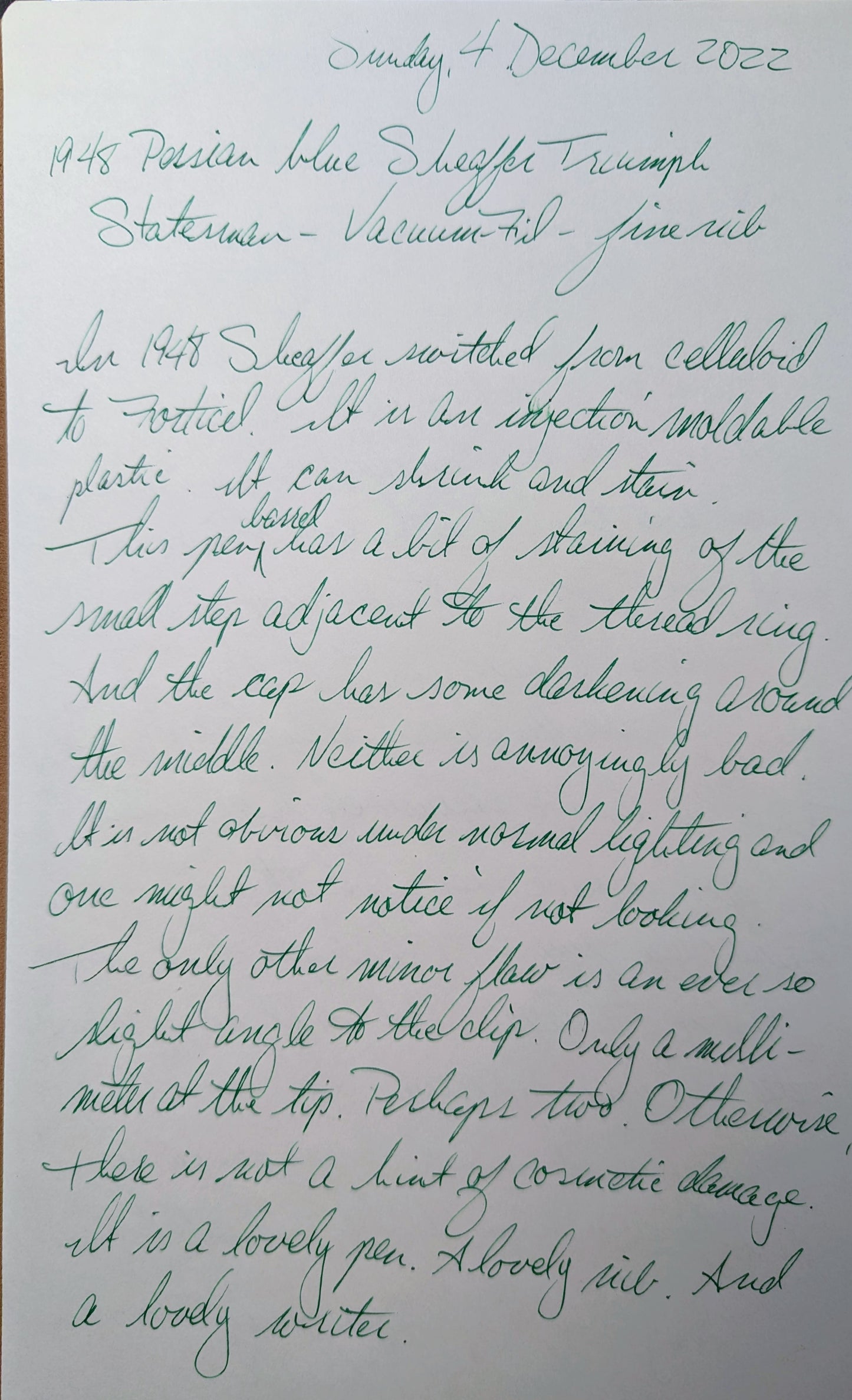 1948 Persian Blue Sheaffer Triumph Statesman