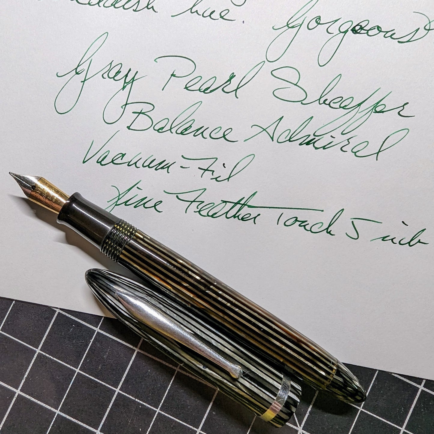 Gray Pearl Sheaffer Balance "Admiral" - Vacuum-Fil