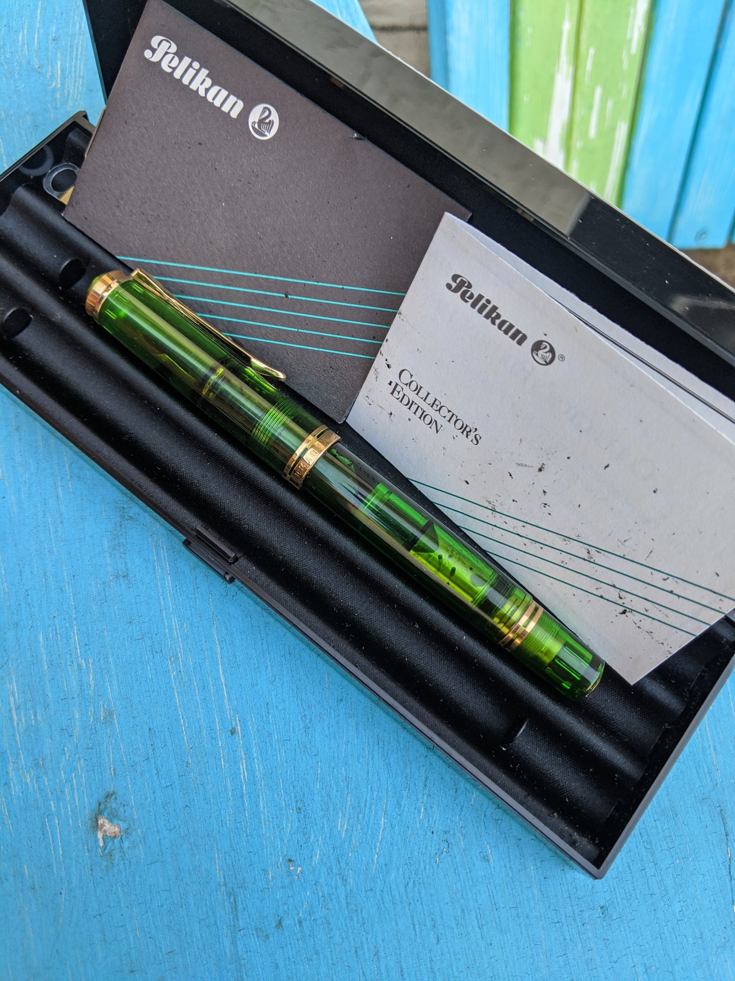 1992 Transparent Green Pelikan M800 Collector's Edition - medium p/f nib