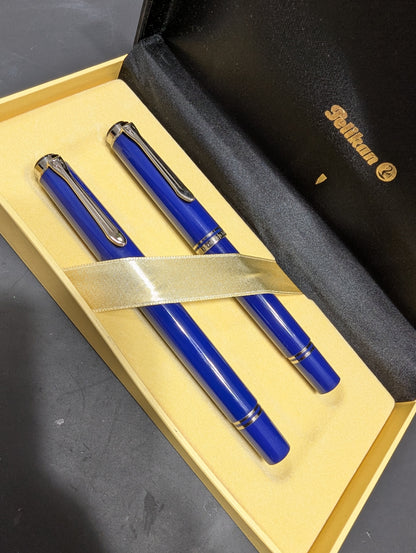 2003 Pelikan Dark Blue M605 fountain pen and R605 rollerball