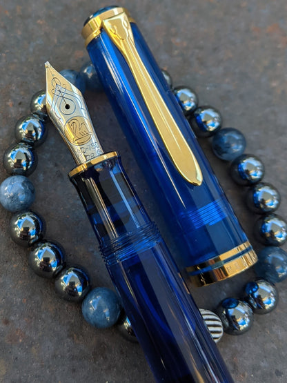 1993 Blue Ocean Pelikan M800 - Broad Oblique p/f nib