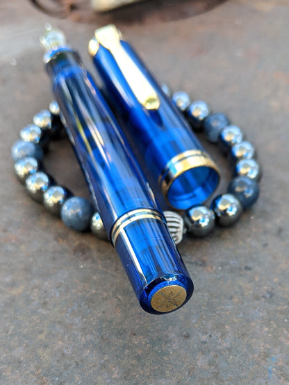 1993 Blue Ocean Pelikan M800 - Broad Oblique p/f nib