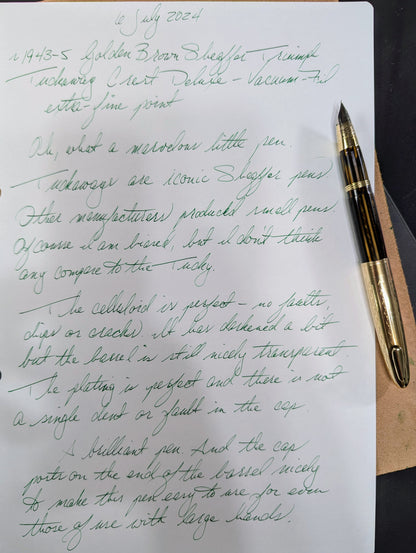 Golden Brown Sheaffer Triumph Tuckaway Crest