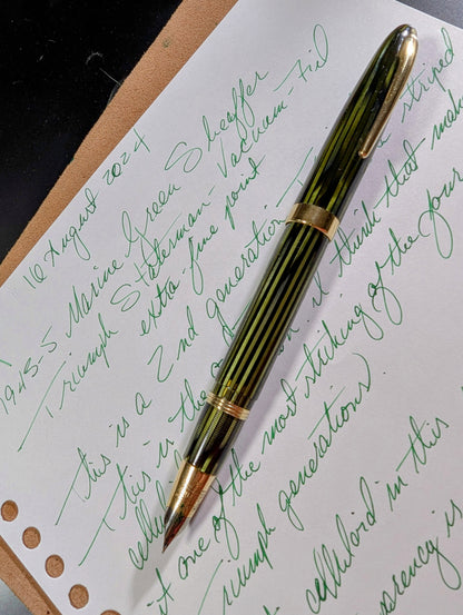 1943-5 Marine Green Sheaffer Triumph Statesman - Extra-fine nib (hidden)