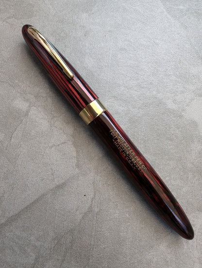 Pluma estilográfica Carmine Sheaffer Triumph Statesman 1946-7: punta fina a media