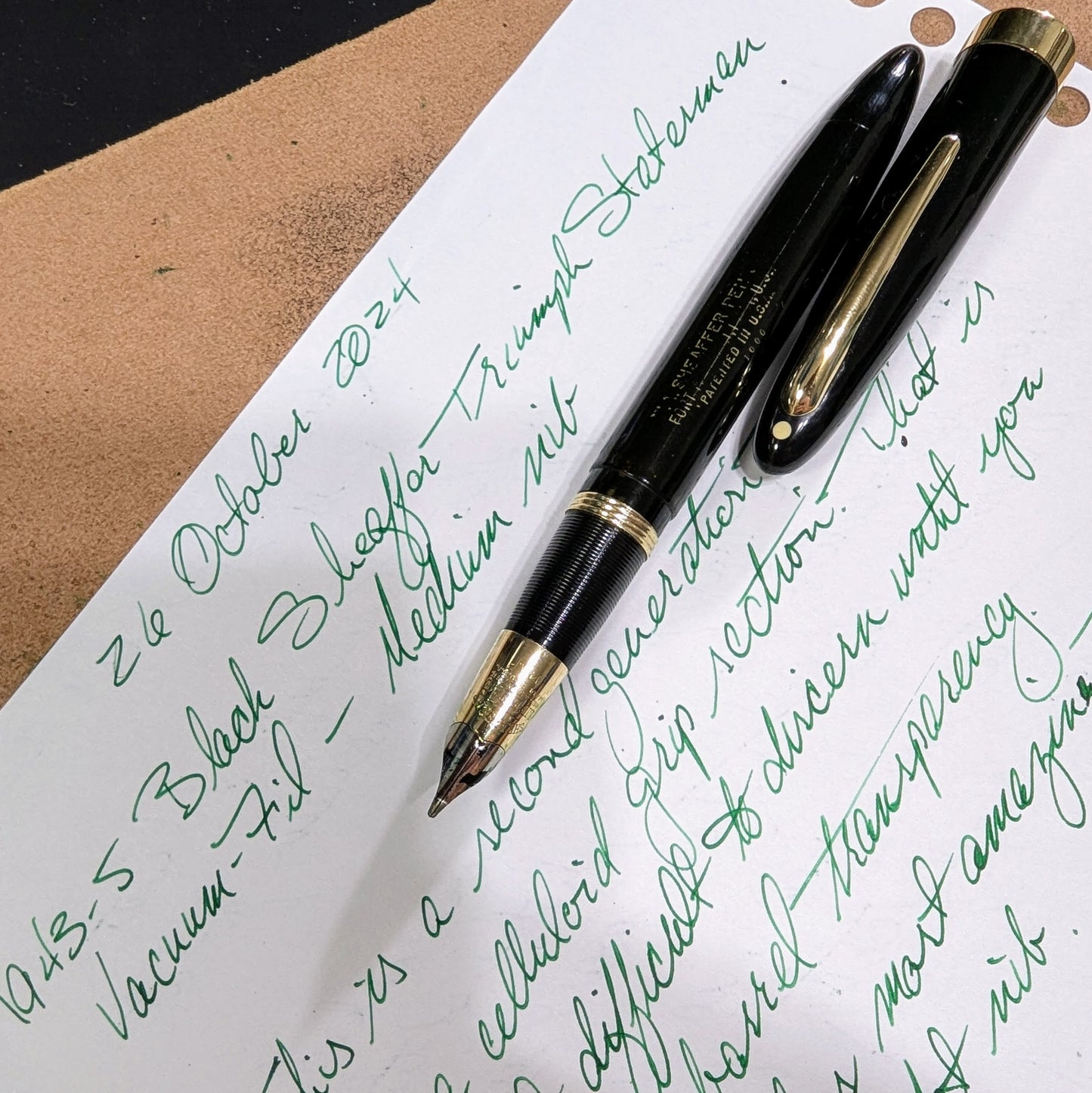 1943-5 Black Sheaffer Triumph Statesman - medium point