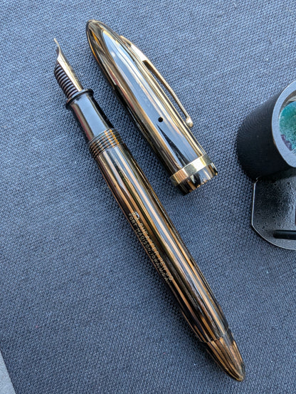 Golden Brown Sheaffer Balance Statesman fountain pen - fine point