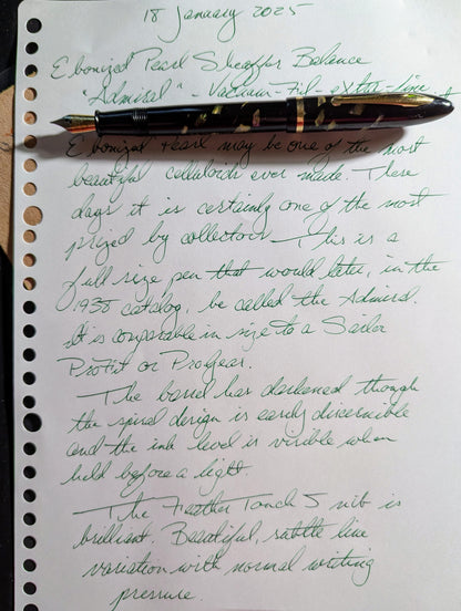 Ebonized Pearl Sheaffer Balance "Admiral" fountain pen