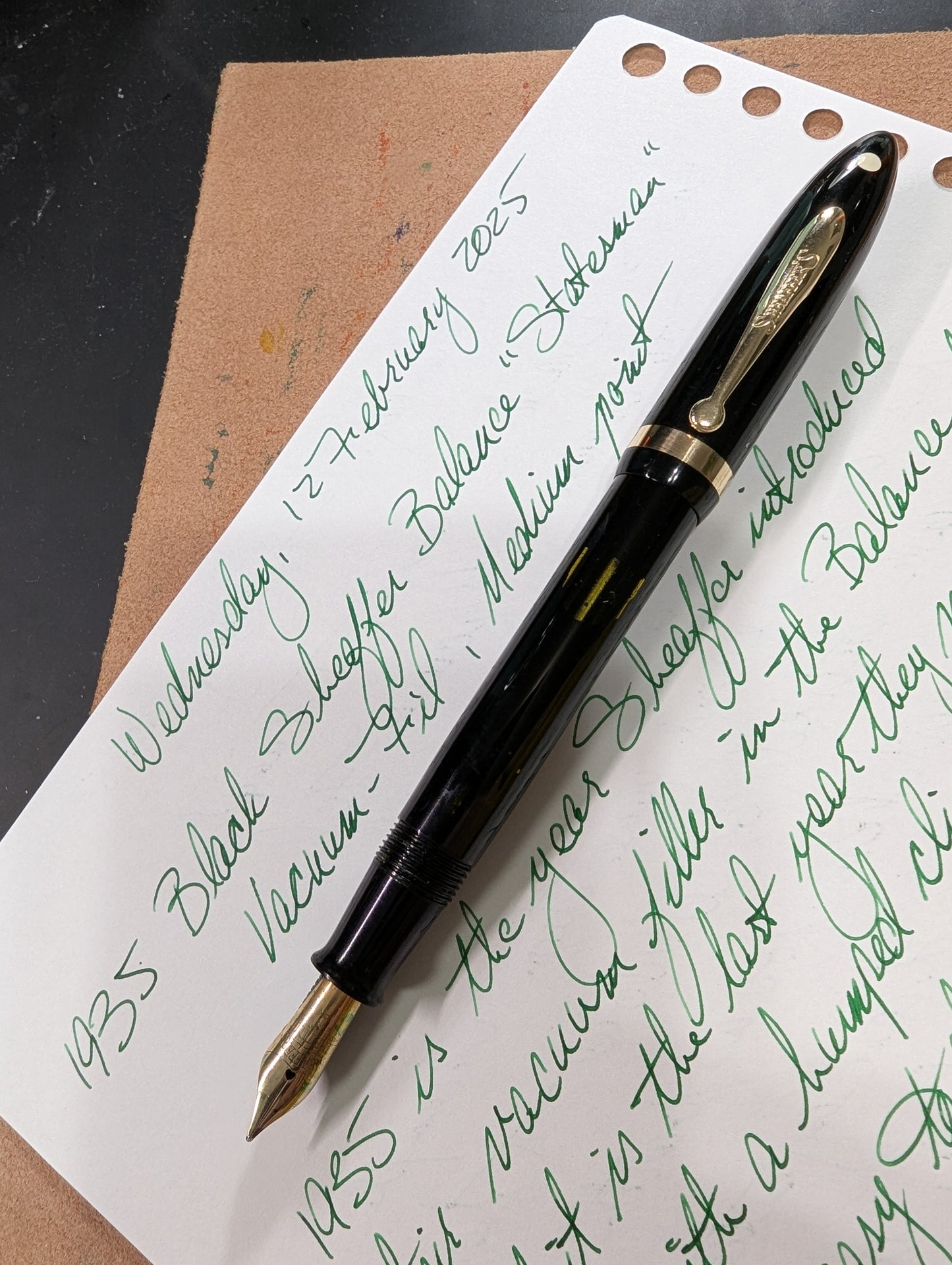 1935 Black Sheaffer Balance Statesman - Medium point