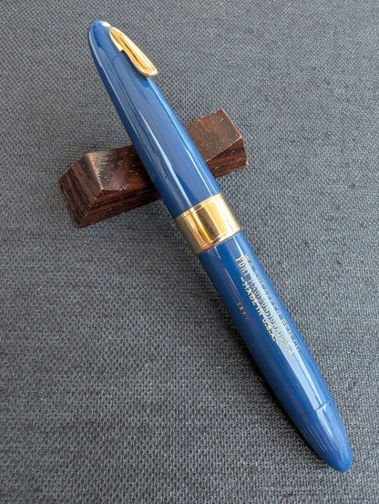 1948 Persian blue Sheaffer Triumph Tuckaway Valiant - fine-medium point