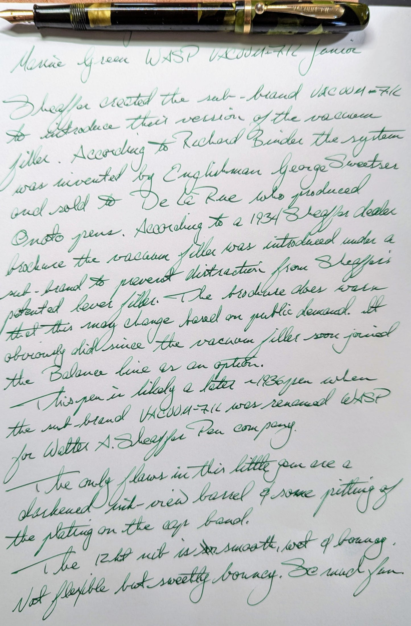 Marine Green WASP VACUUM-FIL Junior