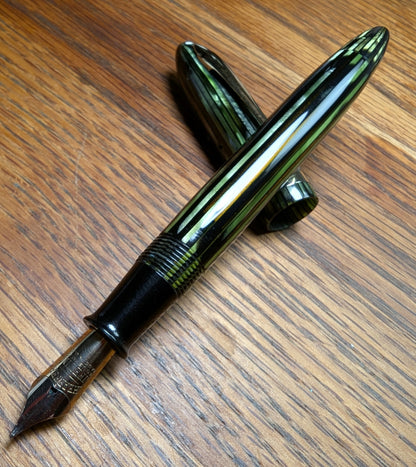 1938-41 Marine Green Sheaffer Balance Statesman - Vacuum-Fil - medium-broad point