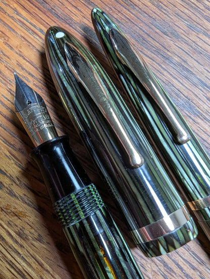 Marine Green Sheaffer Balance Premier (OS) pen & pencil - Vacuum-fil - fine point