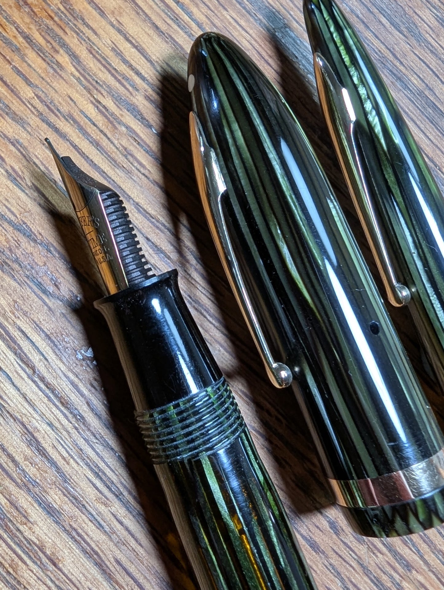 Marine Green Sheaffer Balance Premier (OS) pen & pencil - Vacuum-fil - fine point