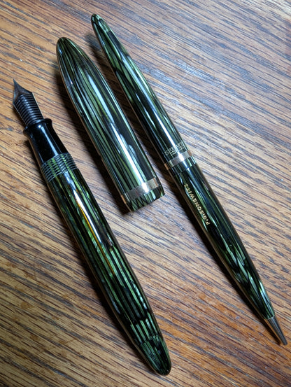 Marine Green Sheaffer Balance Premier (OS) pen & pencil - Vacuum-fil - fine point
