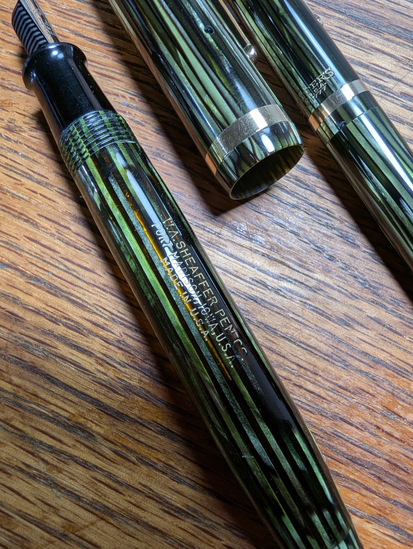 Marine Green Sheaffer Balance Premier (OS) pen & pencil - Vacuum-fil - fine point