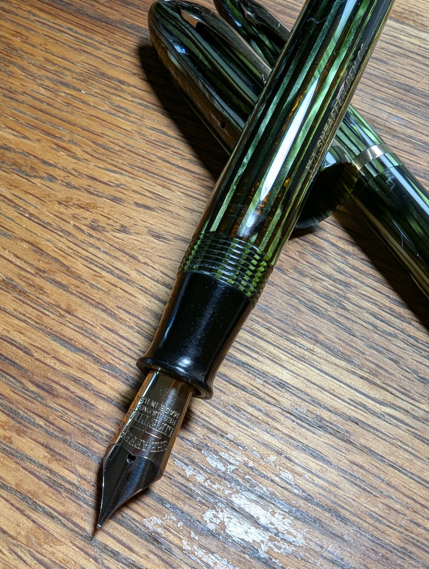 Marine Green Sheaffer Balance Premier (OS) pen & pencil - Vacuum-fil - fine point