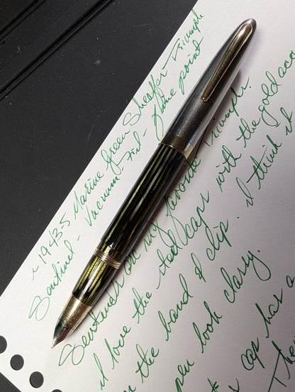 1943-5 Gray Pearl Sheaffer Triumph Sentinel fountain pen - fine nib