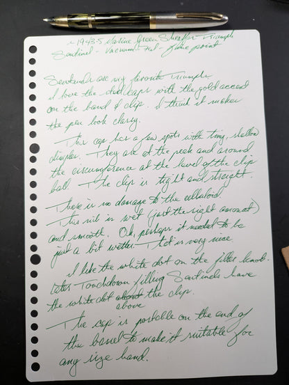 1943-5 Gray Pearl Sheaffer Triumph Sentinel fountain pen - fine nib