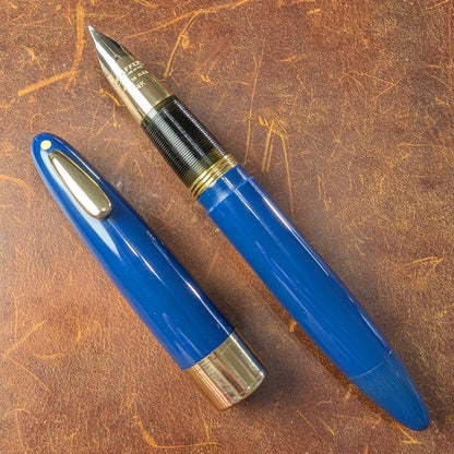 1948 Persian blue Sheaffer Triumph Tuckaway Valiant - extra-fine point