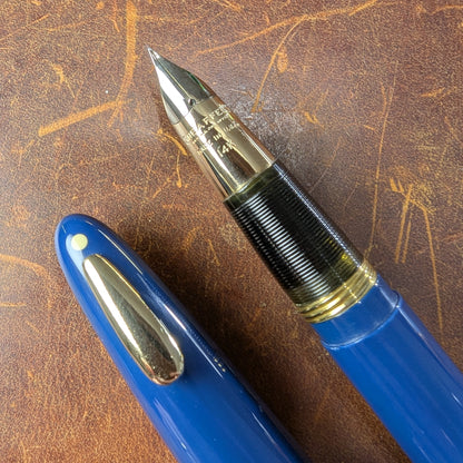 1948 Persian blue Sheaffer Triumph Tuckaway Valiant - extra-fine point