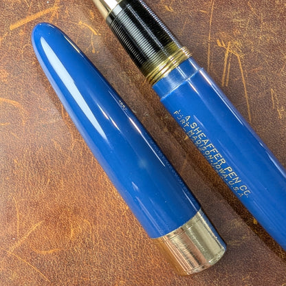 1948 Persian blue Sheaffer Triumph Tuckaway Valiant - extra-fine point