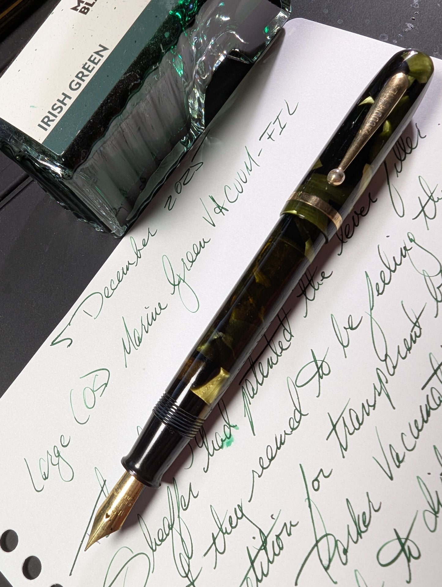 ~1934-5 Large (Oversize) Marine Green VACUUM-FIL