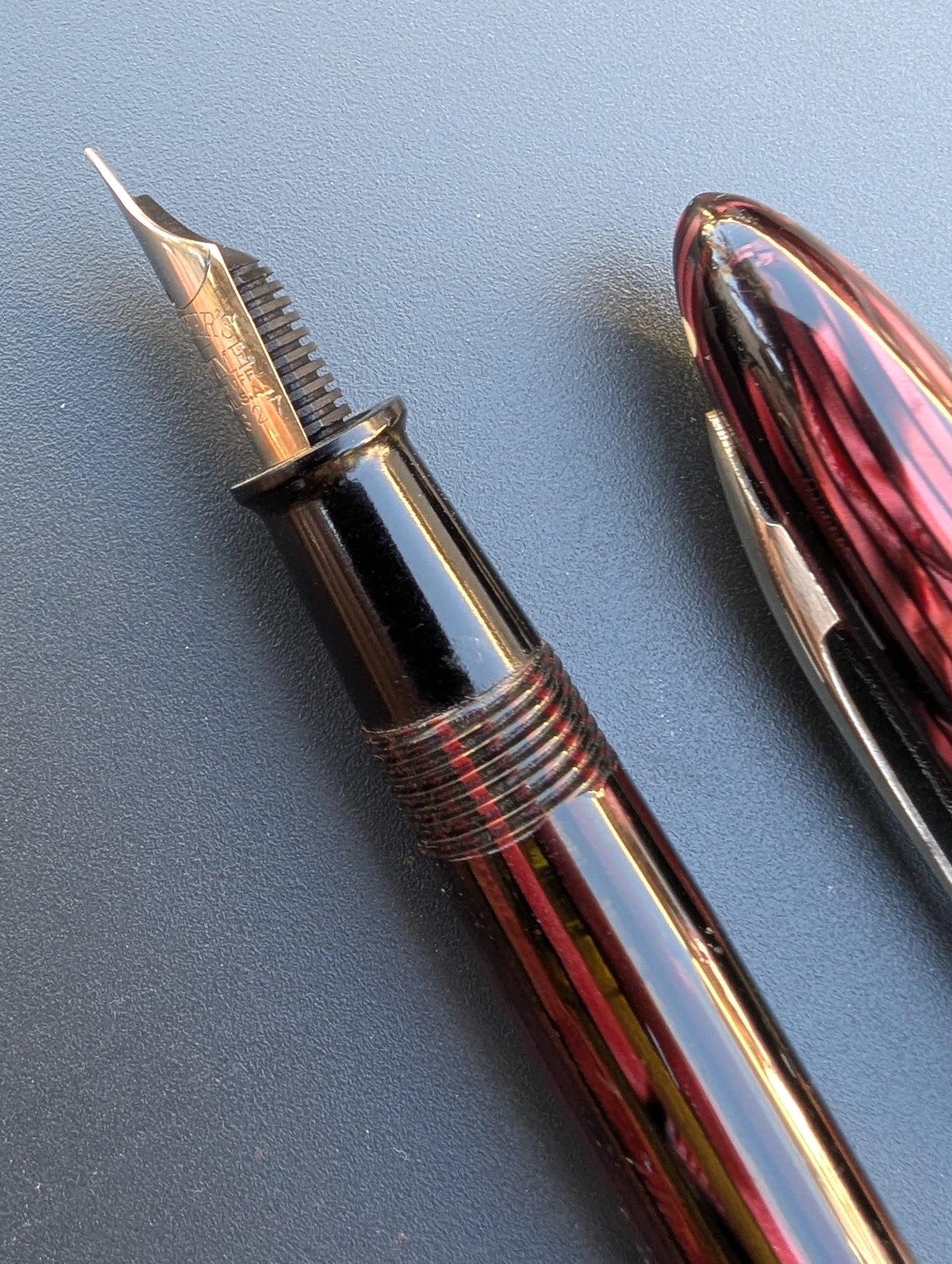 1941 Carmine Sheaffer Balance Statesman - medium-fine point