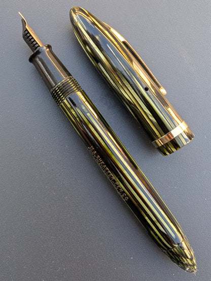 1938-41 Marine Green Sheaffer Balance Admiral - XXF-XF point