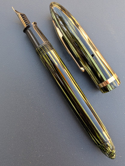 1938-41 Marine Green Sheaffer Balance Admiral - XXF-XF point