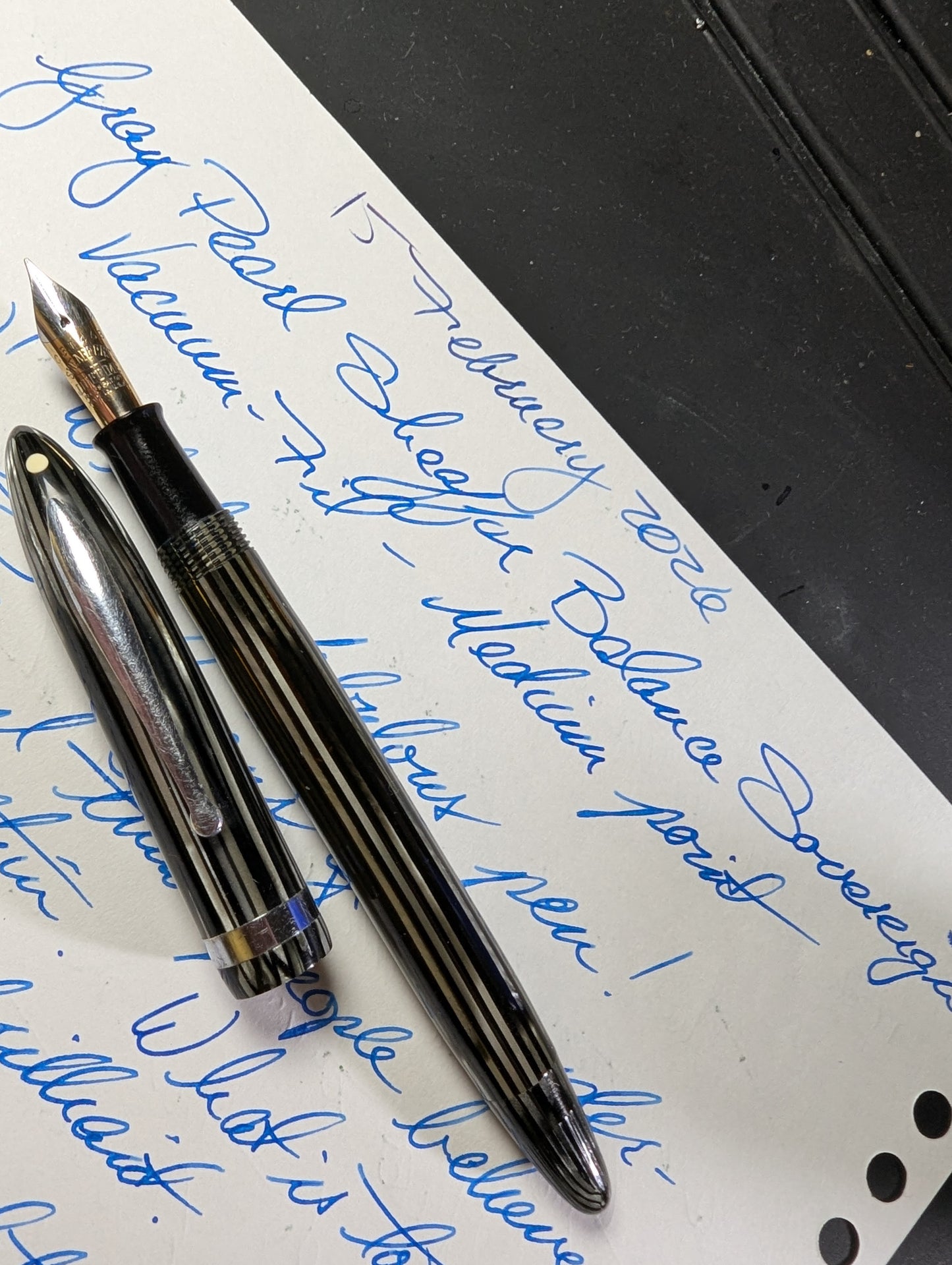 ~1936-7 Gray Pearl Sheaffer Balance Sovereign Fountain Pen - medium point