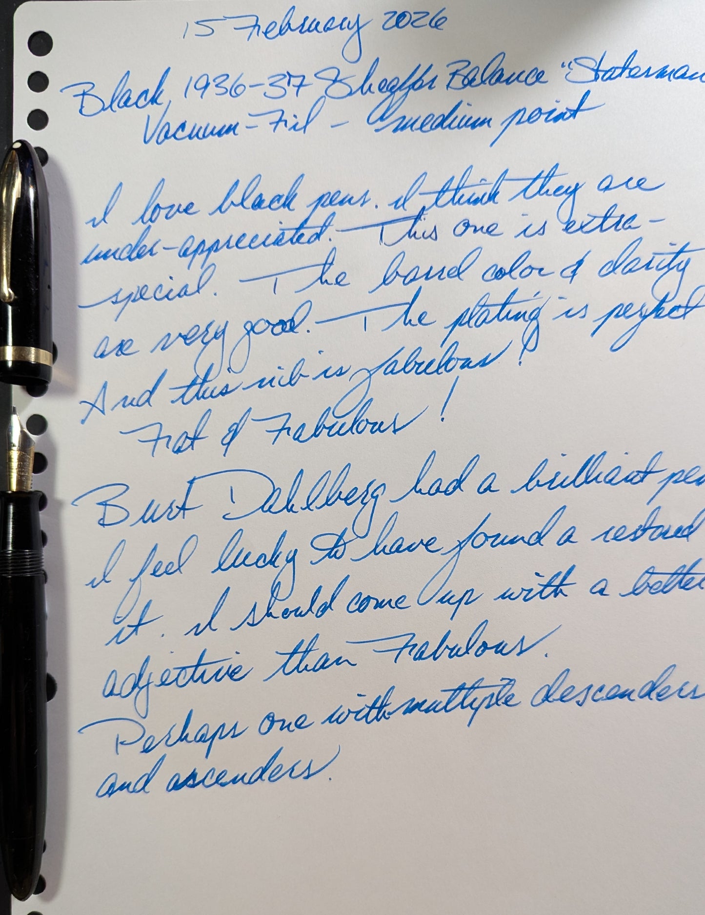 Black Sheaffer Balance Statesman - medium point