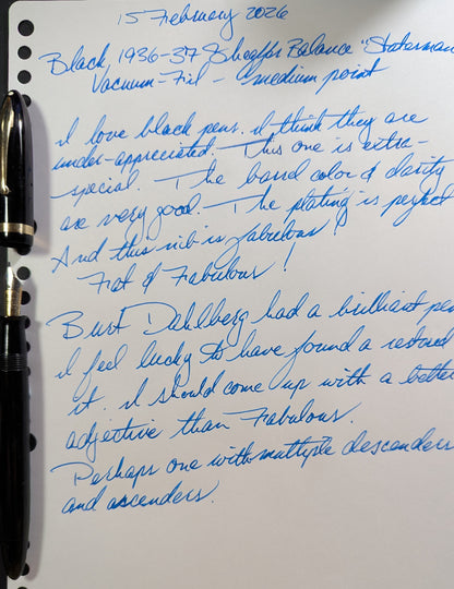 Black Sheaffer Balance Statesman - medium point