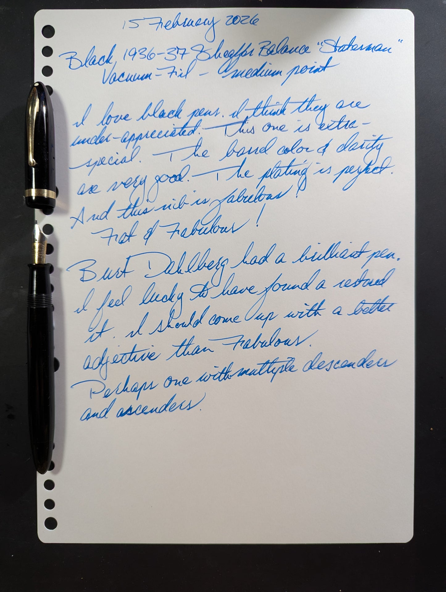 Black Sheaffer Balance Statesman - medium point