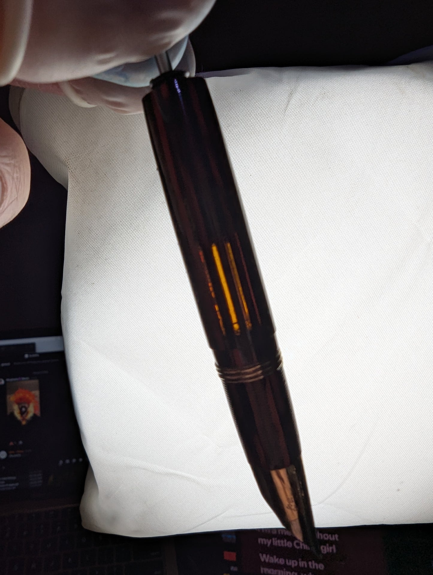 ~1943 Carmine Sheaffer Tuckaway Sentinel fountain pen & pencil - fine-mediun point