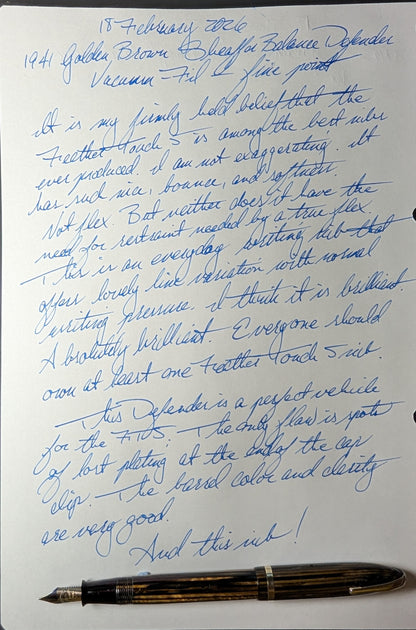 1941 Golden Brown Sheaffer Balance Defender - fine point