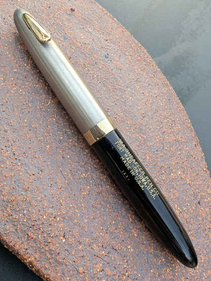 1948 Black Sheaffer Tuckaway Sentinel Deluxe - Vacuum-Fil - fine point