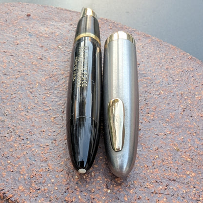 1948 Black Sheaffer Tuckaway Sentinel Deluxe - Vacuum-Fil - fine point
