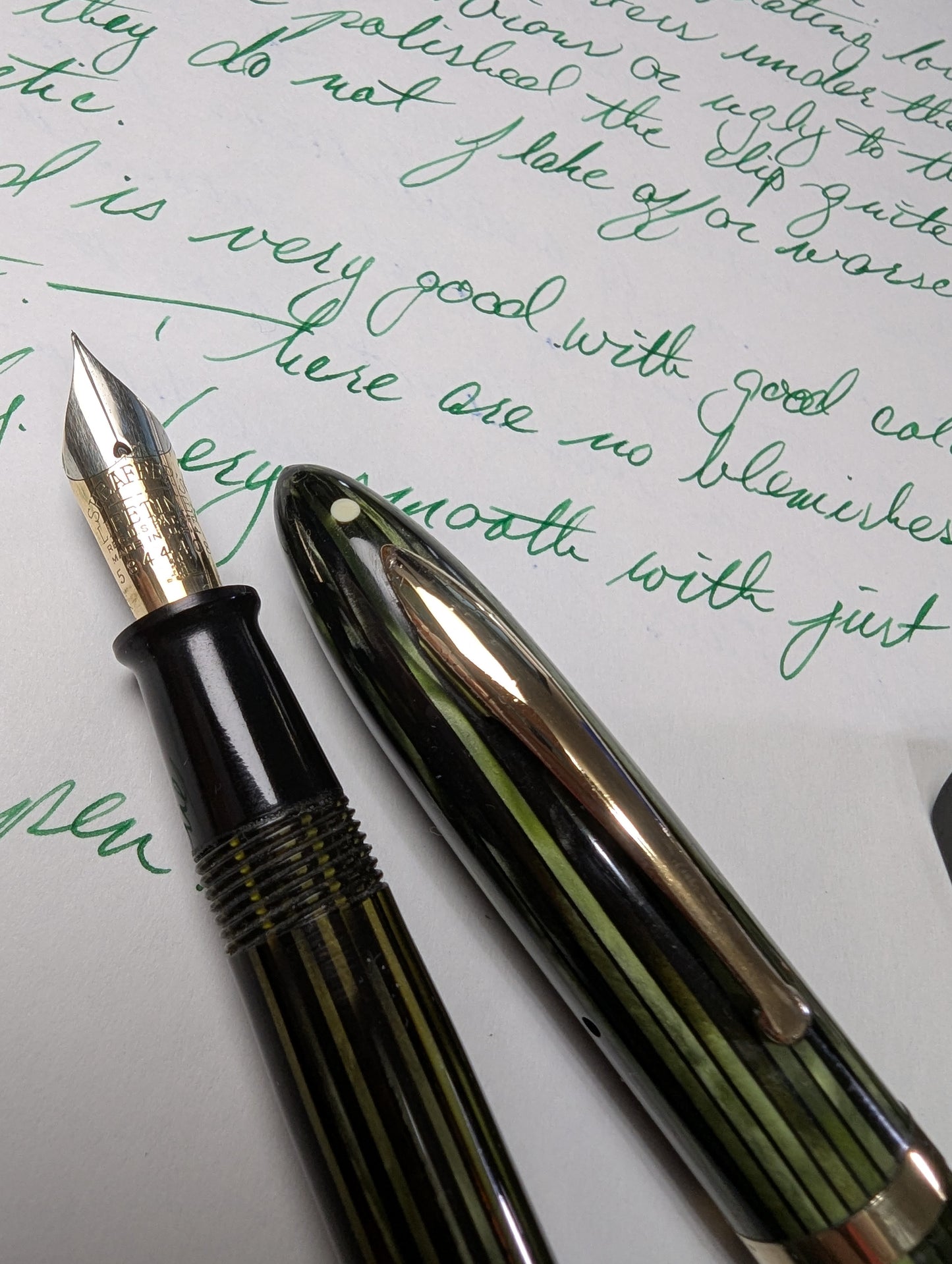 Marine Green Sheaffer Balance Statesman - extra-fine point