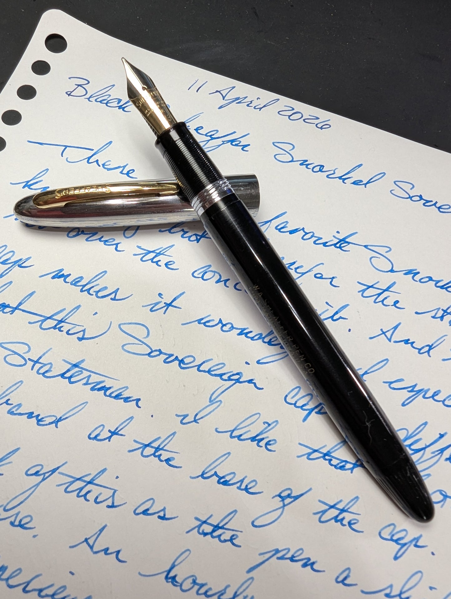 Black Sheaffer Snorkel Sovereign - medium point