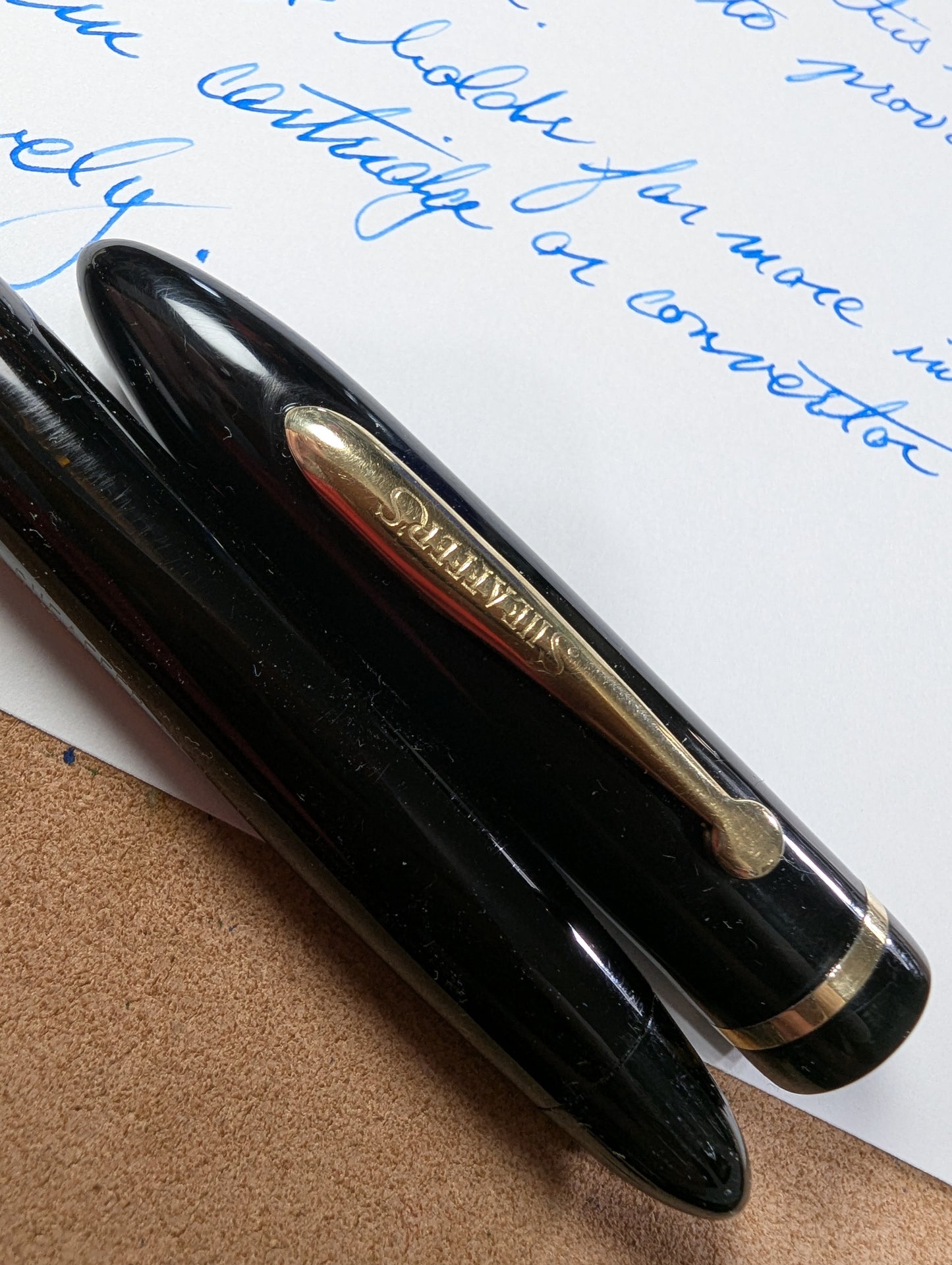 Black Sheaffer Craftsman fountain pen - medium Gregg point